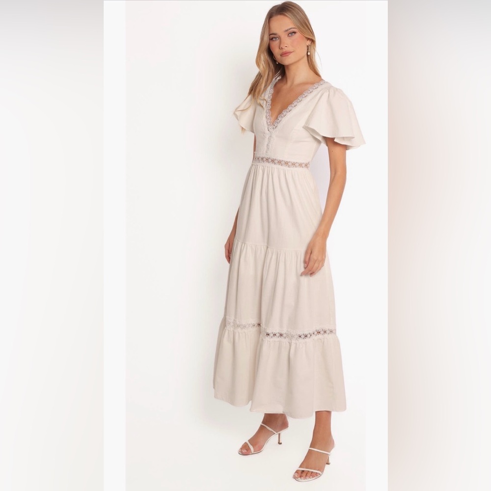 Petal & Pup Minny Flutter Sleeve Cotton Maxi Dress, Size X-Small , $129